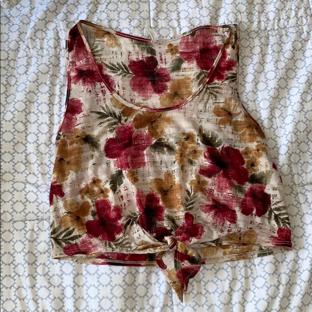 🍉mezzanine flower crop top